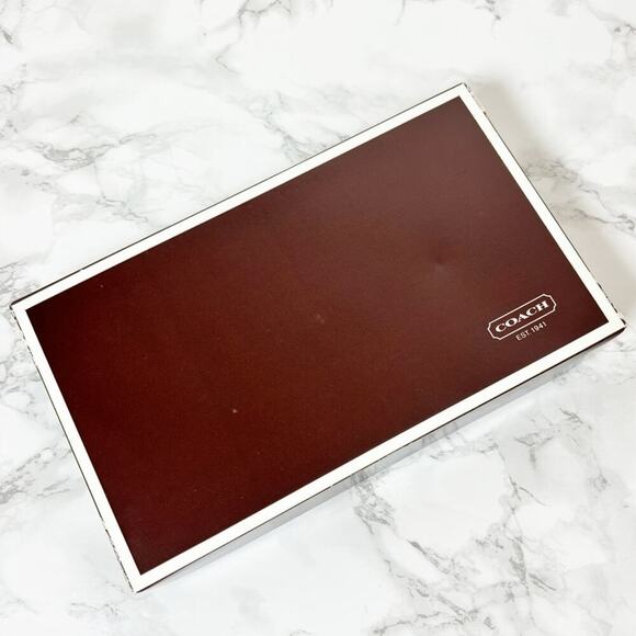 COACH POPPY CONTINENTAL WALLET BEIGE TAN GOLD WITH BOX AND ORIGINAL TAGS - Picture 5 of 5